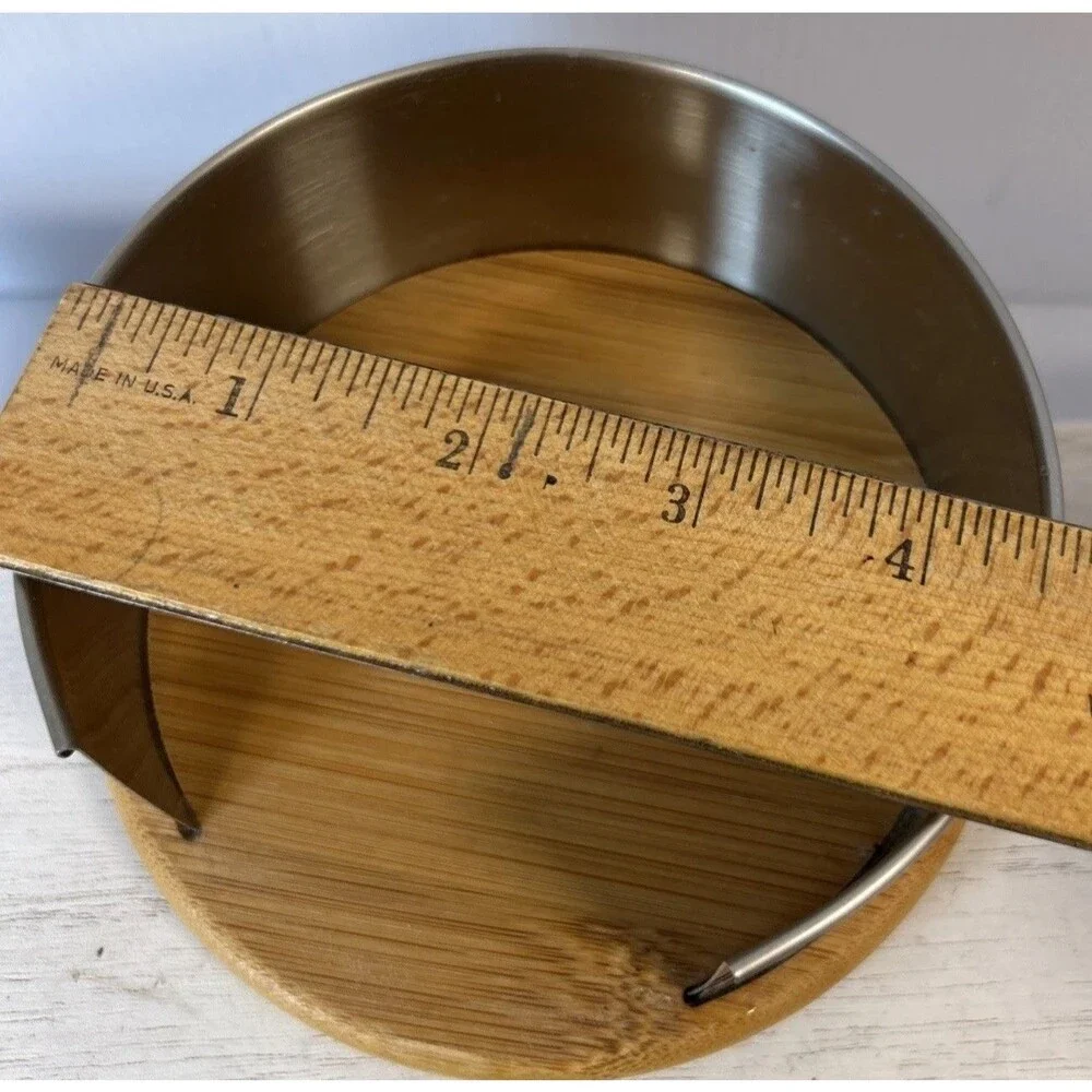 2015 BETTER HOMES Set Of 4 BAMBOO & CORK COASTERS IN Metal Holder